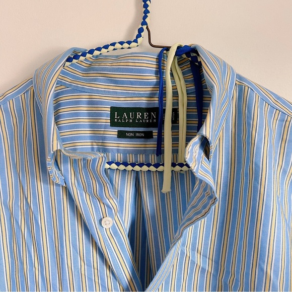 NAutical Coastal clean girl Striped Oversized Button up blouse/dress - Picture 5 of 7